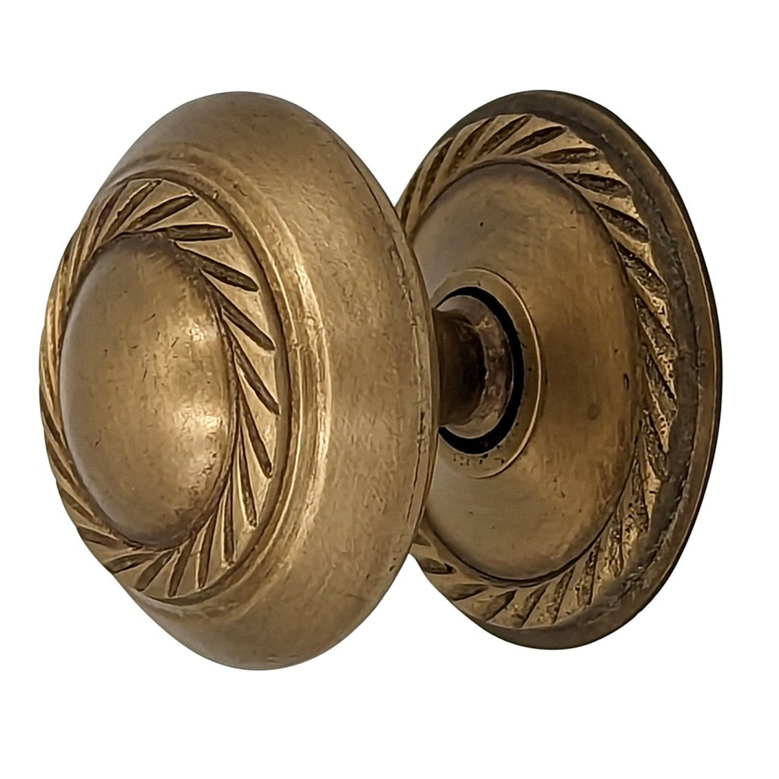 Antique Hardware 1 1/2 Inch Georgian Roped Cabinet Knob with Backplate (Several Finishes Available) CABINET KNOB