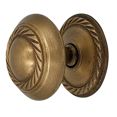 Antique Hardware 1 1/2 Inch Georgian Roped Cabinet Knob with Backplate (Several Finishes Available) CABINET KNOB