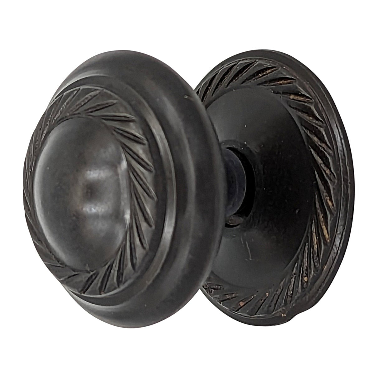Antique Hardware 1 1/2 Inch Georgian Roped Cabinet Knob with Backplate (Several Finishes Available) CABINET KNOB