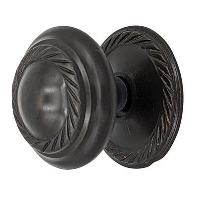 Antique Hardware 1 1/2 Inch Georgian Roped Cabinet Knob with Backplate (Several Finishes Available) CABINET KNOB