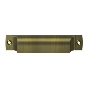 Antique Hardware 4 Inch Solid Brass Rectangular Shell Cabinet & Furniture Cup Pull (Several Finishes Available) CABINET PULL