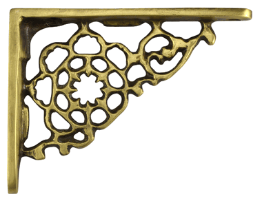 Antique Hardware 4 Inch Solid Brass Star Shape Shelf Bracket SHELF BRACKET