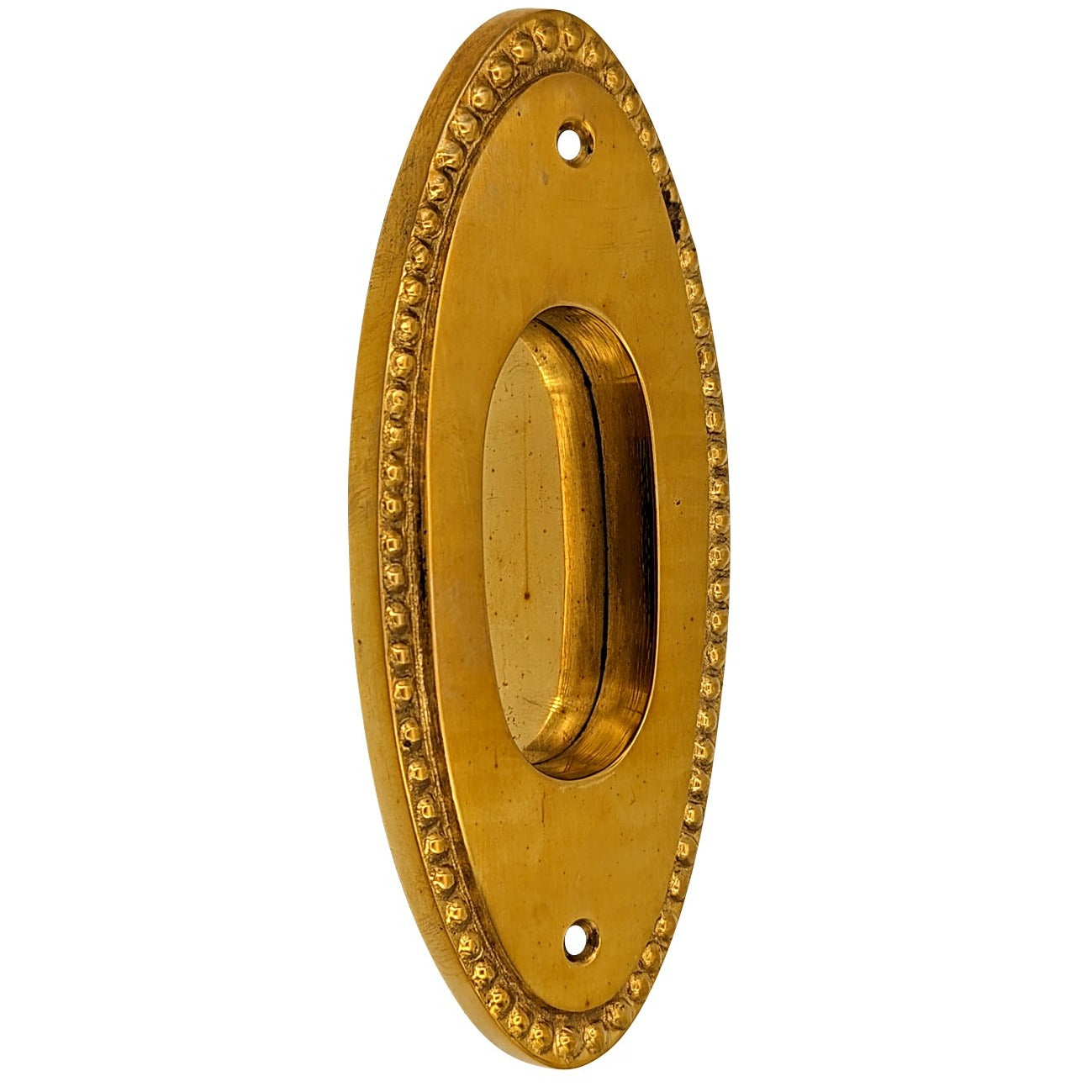 Antique Hardware 5 7/8 Inch Solid Brass Oval Beaded Pull CABINET PULL