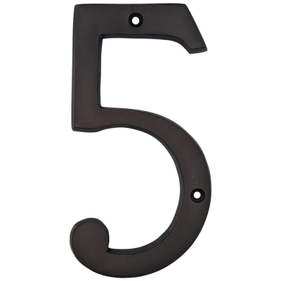 Antique Hardware 6 Inch Tall House Number 5 ADDRESS PLAQUE