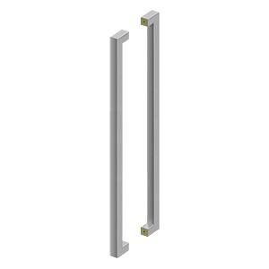 Antique Hardware 42 Inch Extra Large Stainless Steel Contemporary Pulls (Back to Back) Cabinet Knobs & Handles