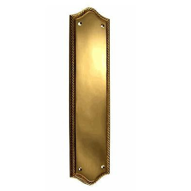 Antique Hardware 12 Inch Georgian Oval Roped Style Door Push Plate (Several Finish Options) Door Push Plates