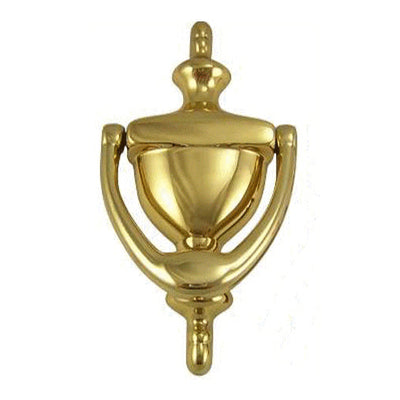 Antique Hardware 5 7/8 Inch (4 Inch c-c) Solid Brass Traditional Door Knocker (Polished Brass Finish) lowes door knockers
