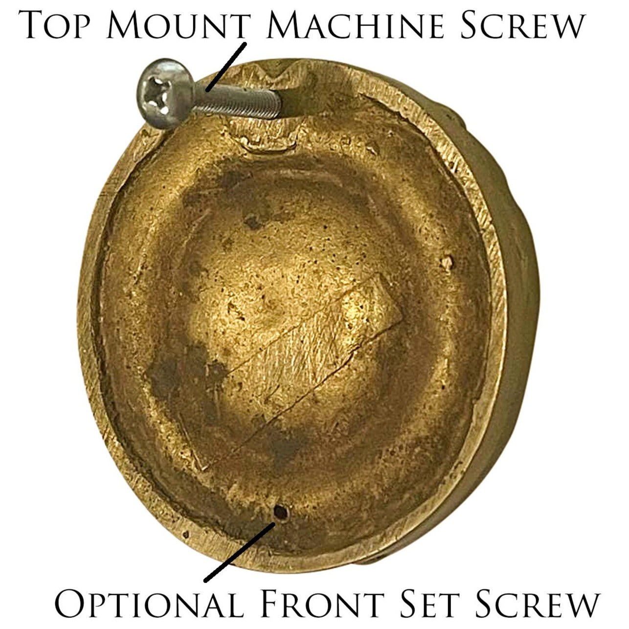 Antique Hardware 2 3/4 Inch Solid Brass Ribbon & Reed Drawer Ring Pull MISSION RING PULLS