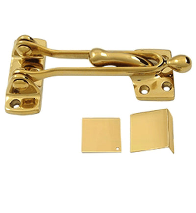 Antique Hardware Door Guards Security Solid Brass 5 Inch Door Guard CHAIN-LOCK