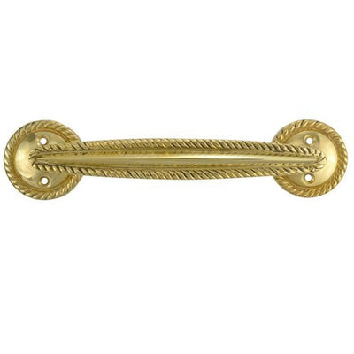 ##Antique Hardware## 7 Inch Overall (5.00 c-c) Georgian Rope Style Solid Brass Pull (Several Finishes Available)