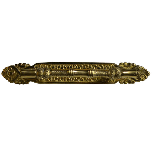 ##Antique Hardware## 4 1/2 Inch Overall (3 Inch c-c) Bamboo Cabinet Pull & Back Plate
