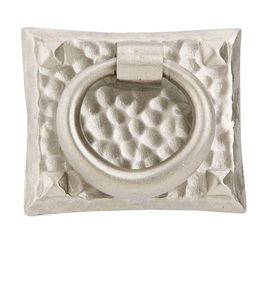 Antique Hardware Emtek Arts & Crafts 1 3/4 Inch Solid Brass Hammered Ring Pull ARTS AND CRAFTS KNOBS AND PULLS