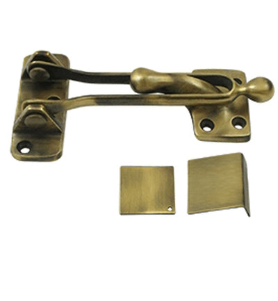 Antique Hardware Door Guards Security Solid Brass 5 Inch Door Guard CHAIN-LOCK