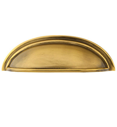 Antique Hardware 4 1/4 Inch (3 Inch c-c) Solid Brass Cup Pull CUP PULL