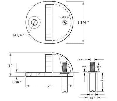 ##Antique Hardware## Low Profile Floor Mounted Bumper Door Stop