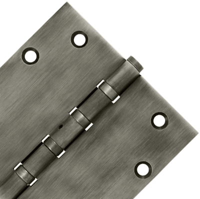 Antique Hardware 5 Inch X 5 Inch Solid Brass Non-Removable Pin Square Hinge HINGE