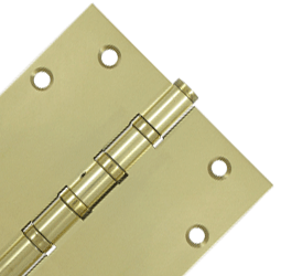 Antique Hardware 5 Inch X 5 Inch Solid Brass Non-Removable Pin Square Hinge HINGE