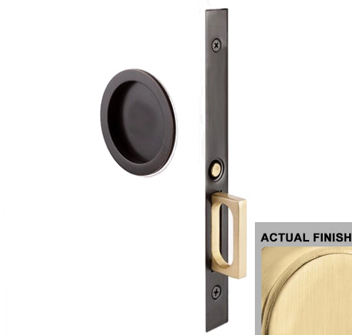 Antique Hardware Emtek Round Brass Mortise Pocket Door (Several Finishes Available) POCKET DOOR