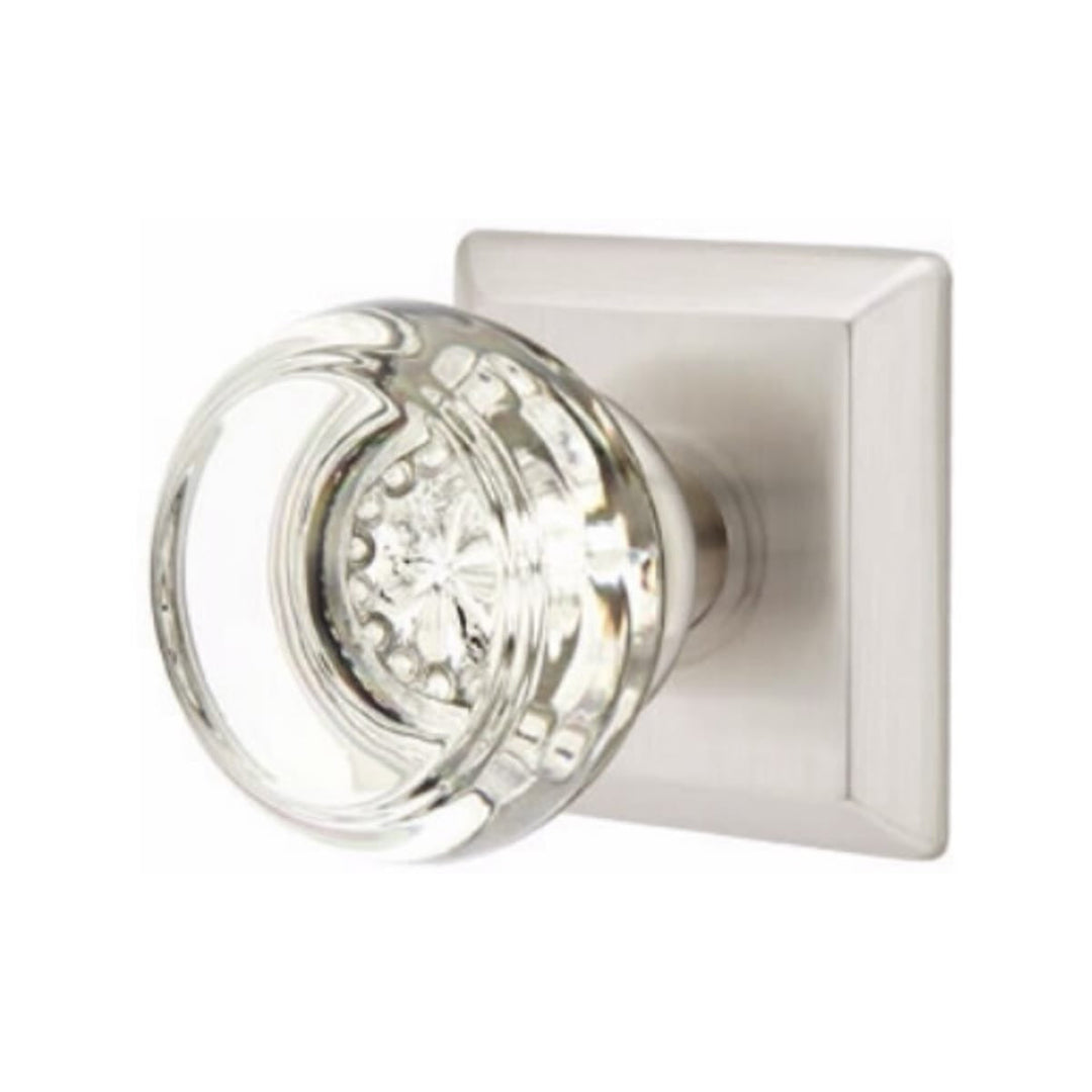 Antique Hardware Emtek Georgetown Crystal Doorknob Set with Quincy Rosette Emtek Glass Crystal Georgetown Door Knob