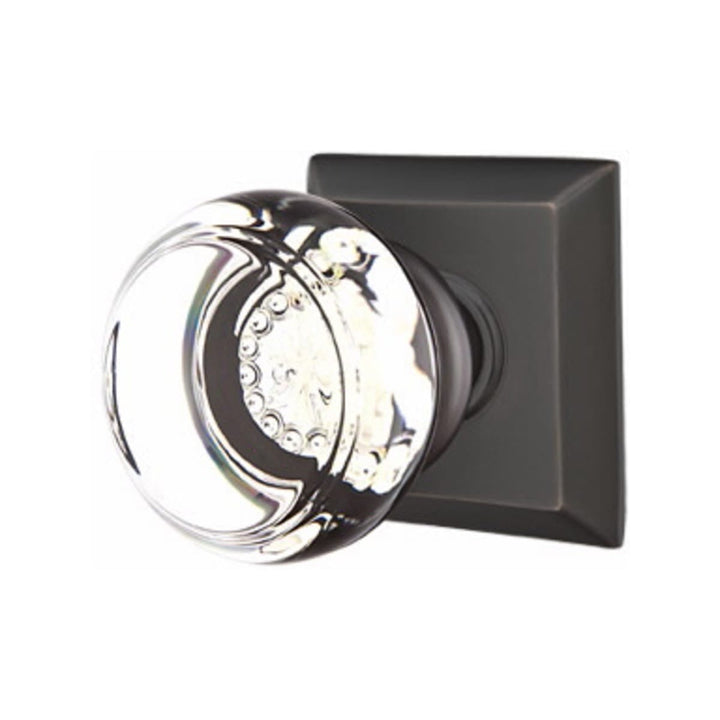 Antique Hardware Emtek Georgetown Crystal Doorknob Set with Quincy Rosette Emtek Glass Crystal Georgetown Door Knob