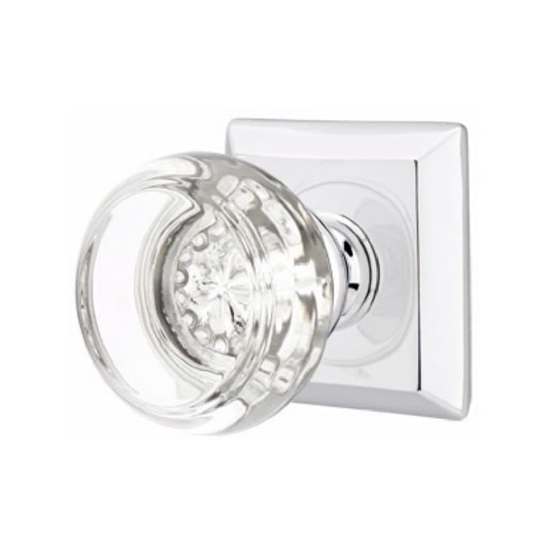 Antique Hardware Emtek Georgetown Crystal Doorknob Set with Quincy Rosette Emtek Glass Crystal Georgetown Door Knob