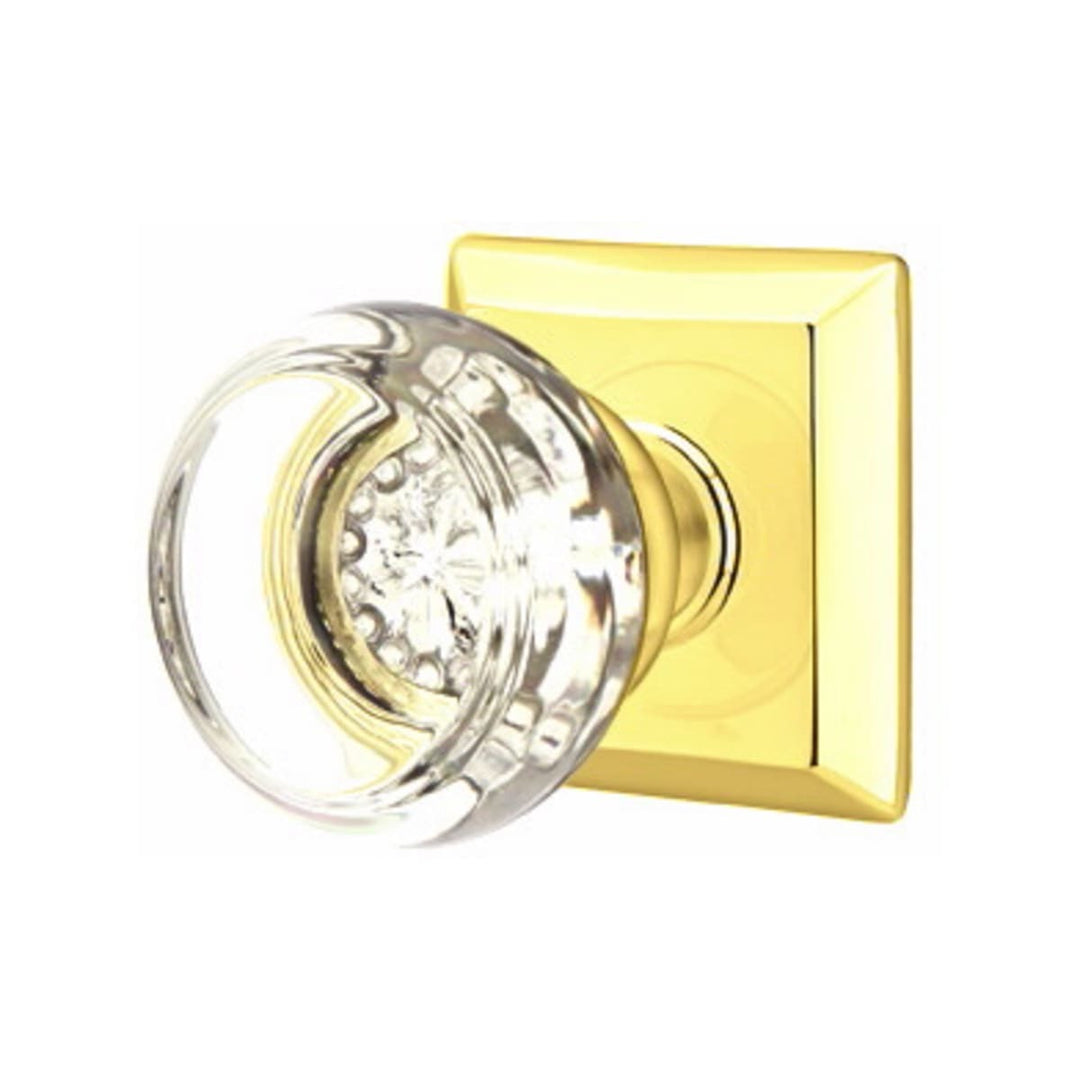 Antique Hardware Emtek Georgetown Crystal Doorknob Set with Quincy Rosette Emtek Glass Crystal Georgetown Door Knob