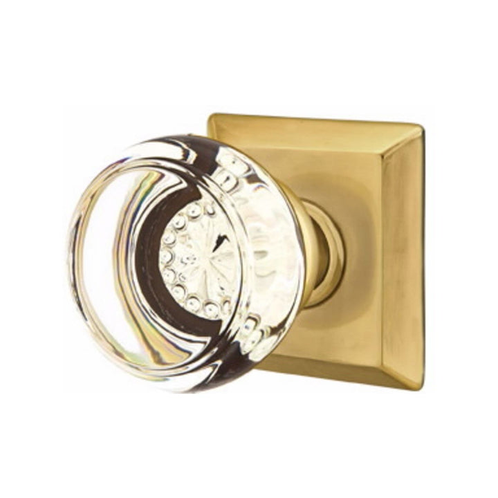 Antique Hardware Emtek Georgetown Crystal Doorknob Set with Quincy Rosette Emtek Glass Crystal Georgetown Door Knob