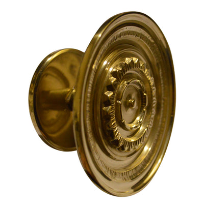 Antique Hardware 3 1/2 Inch Floral Disc French Oversized Patterned Knob (Several Finishes Available) KNOB