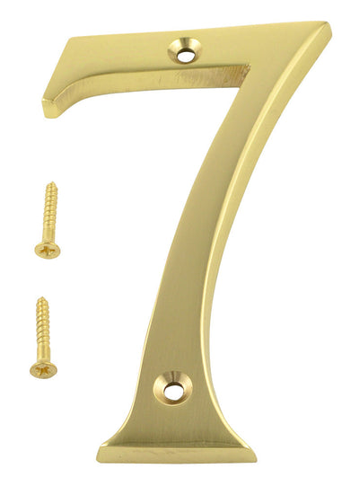 Antique Hardware 4 Inch Tall House Number 7 ADDRESS PLAQUE