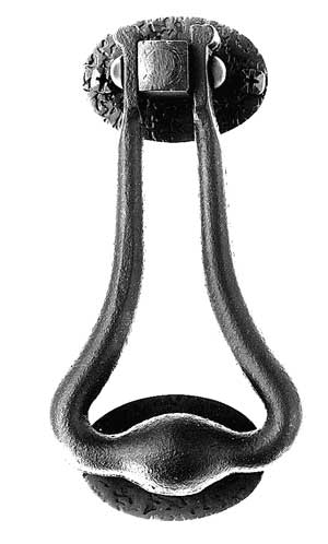 Antique Hardware 7 1/2 Inch Iron Art Hand Forged Long Door Knocker Door Knockers
