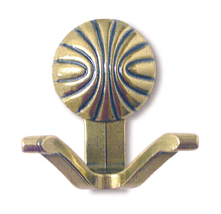 Antique Hardware Dual Coat Hook: Shell Shape HOOK
