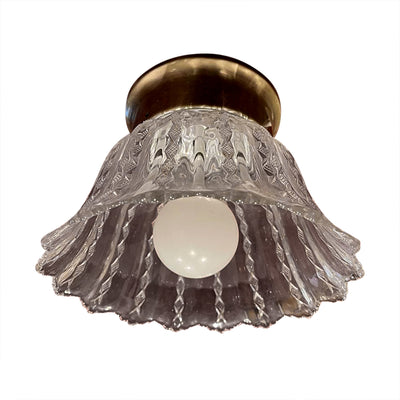 Antique Hardware Clear Glass Shade Overhead Ceiling Light Fixture (Antique Brass Finish) OVERHEAD LIGHT