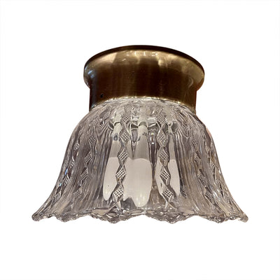 Antique Hardware Clear Glass Shade Overhead Ceiling Light Fixture (Antique Brass Finish) OVERHEAD LIGHT