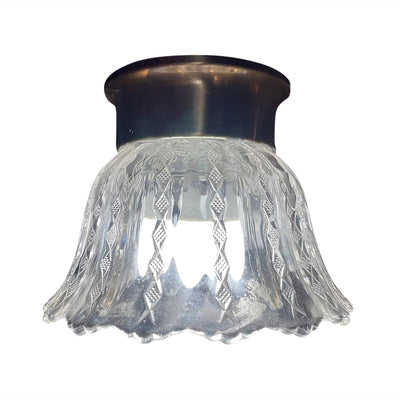 Antique Hardware Clear Glass Shade Overhead Ceiling Light Fixture (Antique Brass Finish) OVERHEAD LIGHT