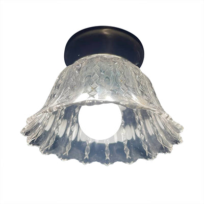Antique Hardware Clear Glass Shade Overhead Ceiling Light Fixture (Antique Brass Finish) OVERHEAD LIGHT