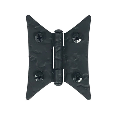 Antique Hardware Cast Iron Hinges: Pair of Black Matte Iron Butterfly Hinges HINGE