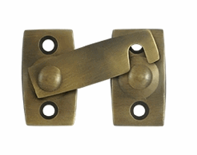 Antique Hardware 1 3/8 Inch Solid Brass Shutter Bar Door Latch LATCH