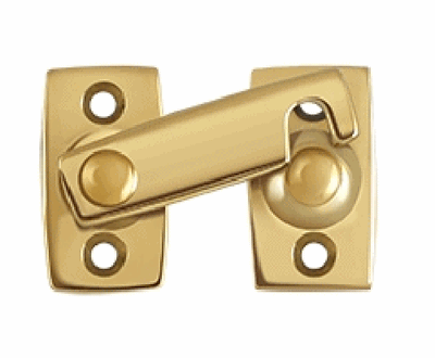 Antique Hardware 1 3/8 Inch Solid Brass Shutter Bar Door Latch LATCH
