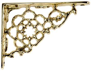 Antique Hardware 4 Inch Solid Brass Star Shape Shelf Bracket SHELF BRACKET