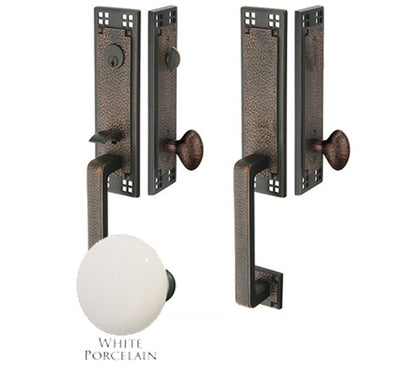 Antique Hardware Arts & Crafts Style Tubular Latch Double Door Entryway Set ENTRYWAY